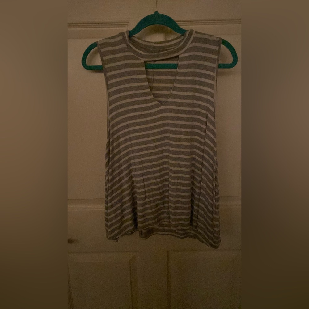 Stripped Sleeveless Top